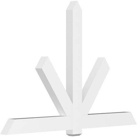 Ekena Millwork Kennewick Architectural Grade PVC Gable Bracket, 84"W x 56"H x 4"D x 6"F, 16/12 Pitch GBP084X56X0406KEN00
